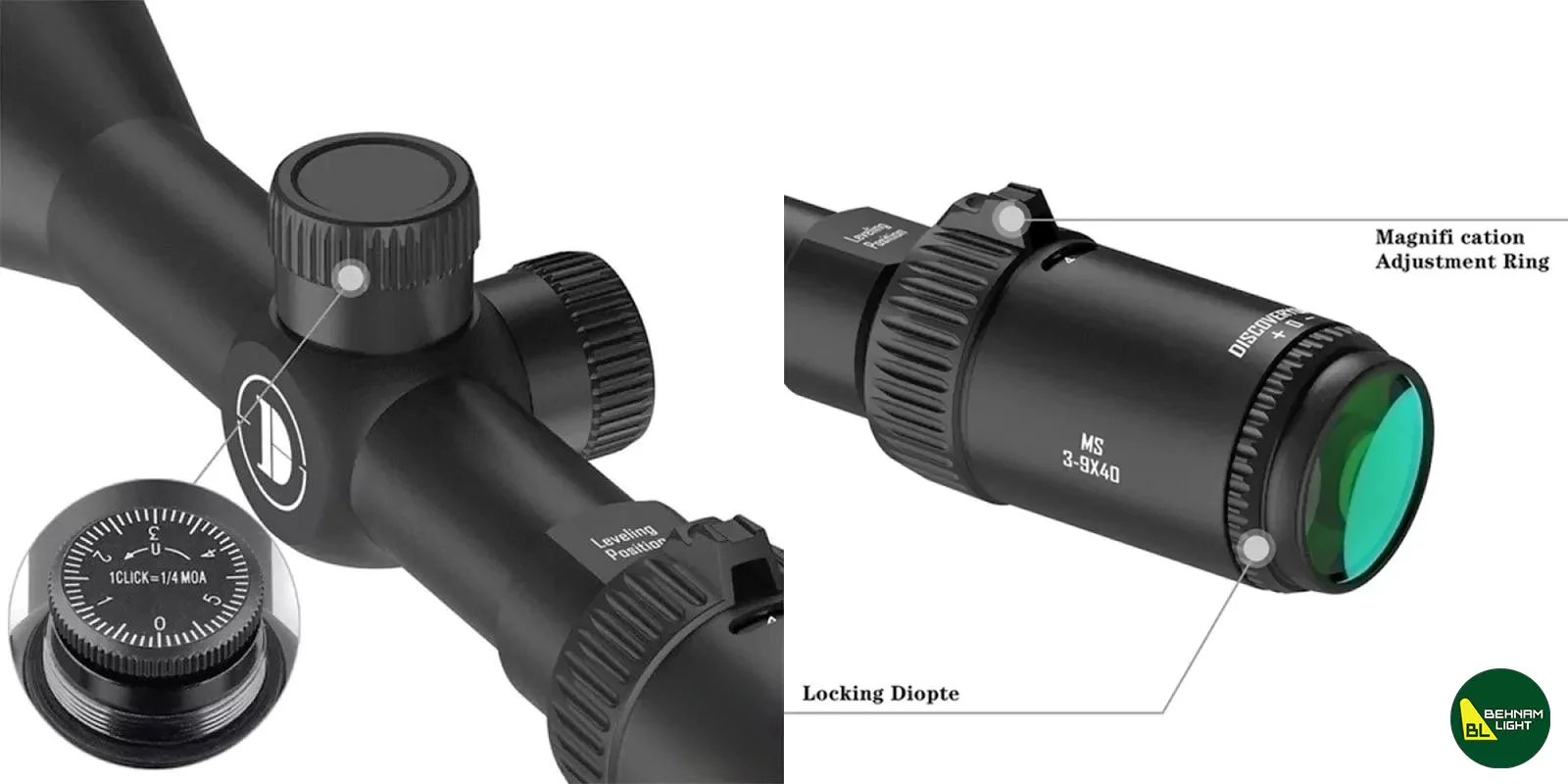 دوربین دیسکاوری مدل MS 3-9×40