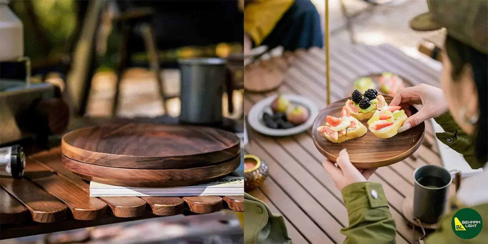 بشقاب چوب گردو نیچرهایک مدل NH21SJ005