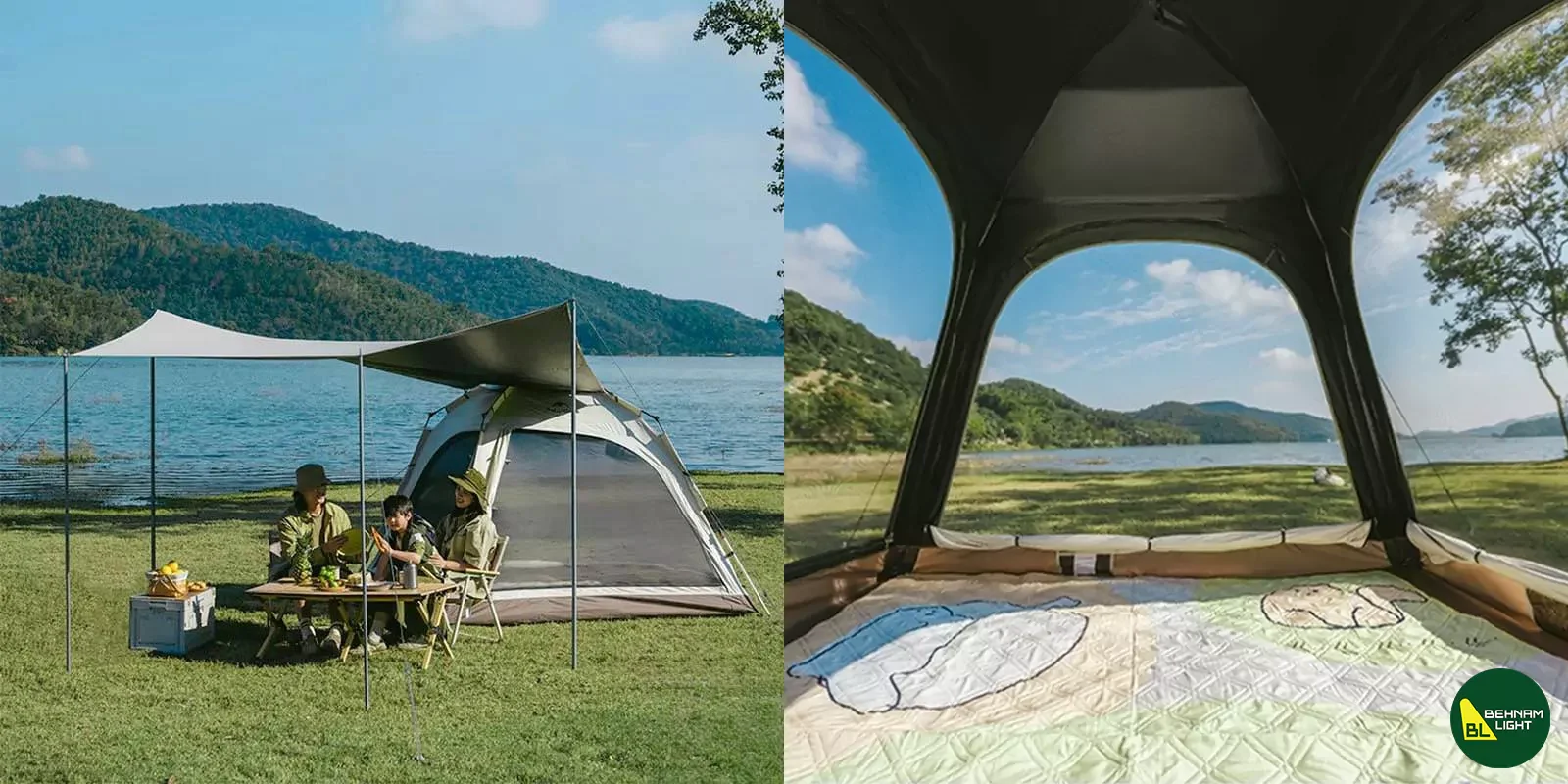 چادر اتوماتیک سایبان دار 3 نفره نیچرهایک مدل CNK2550WS010