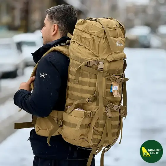 کوله پشتی تاکتیکال 80 لیتری بابوس مدل F615