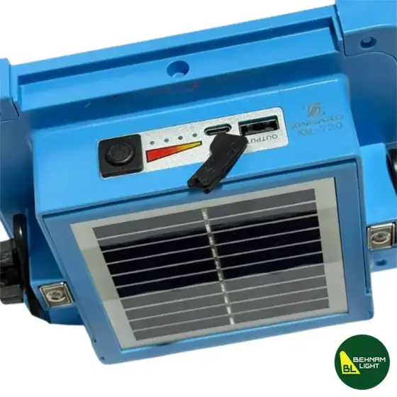 چراغ پروژکتور شارژی خورشیدی زینگارو مدل KM-730