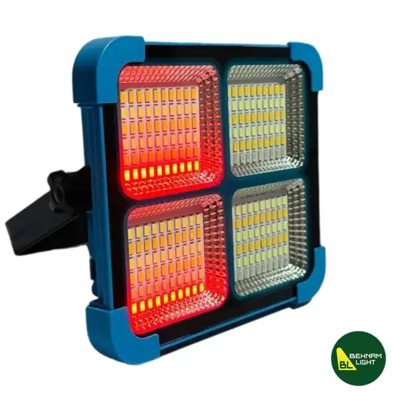 چراغ پروژکتور شارژی خورشیدی زینگارو مدل KM-730