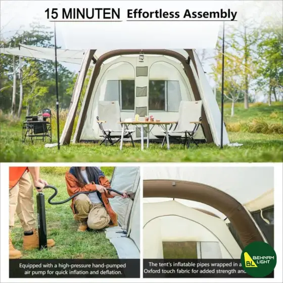 چادر بادی کینگ کمپ KingCamp In مدل KT2316_BEIGE