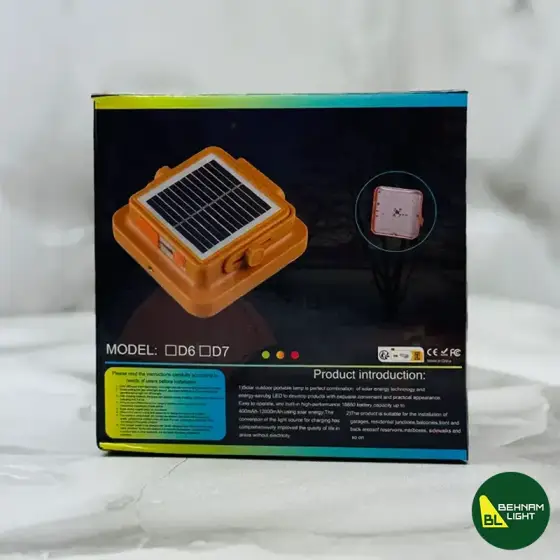 چراغ پروژکتور شارژی خورشیدی اسمال سان مدل ZY-D6