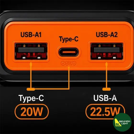 پاوربانک 50000 میلی آمپر 22.5 وات موکسوم مدل MX-PB204