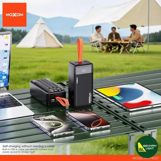 پاوربانک 40000 میلی آمپر 22.5 وات موکسوم مدل MX-PB227