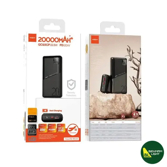 پاوربانک 20000 میلی آمپر 22.5 وات موکسوم مدل MX-PB220