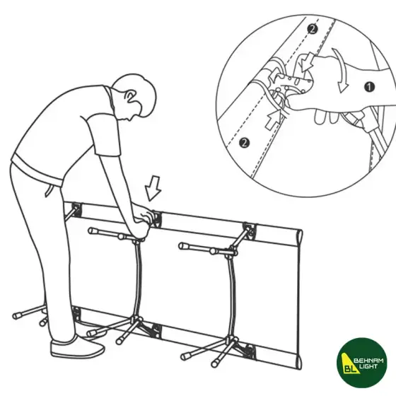 تخت کمپینگ نیچرهایک مدل NH22JU028