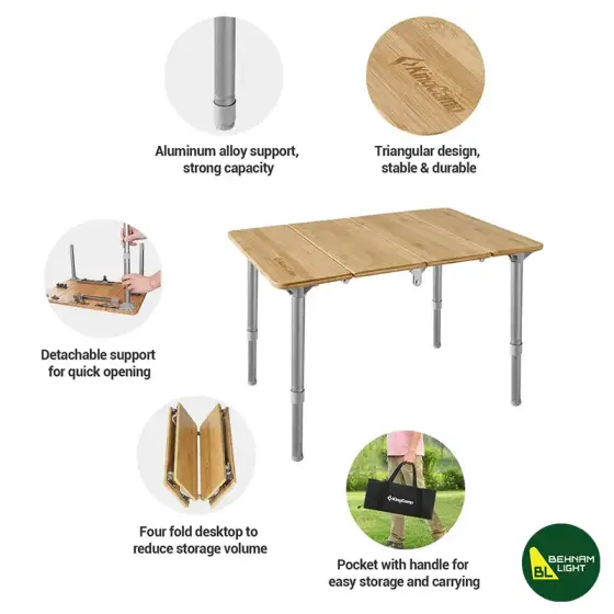 میز تاشو کینگ کمپ مدل KC1913