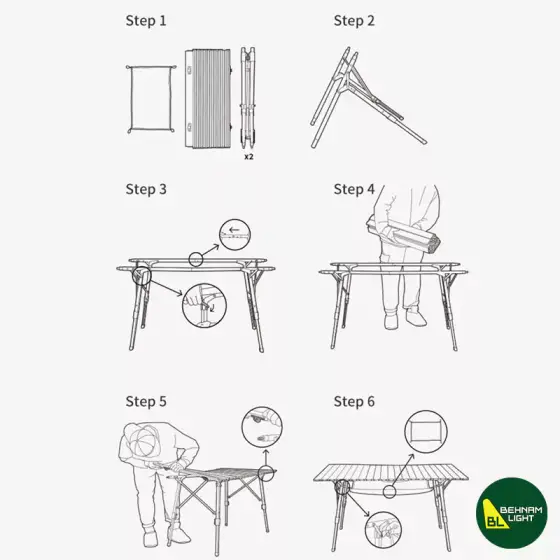 میز تاشو نیچرهایک مدل NH19Z003-D