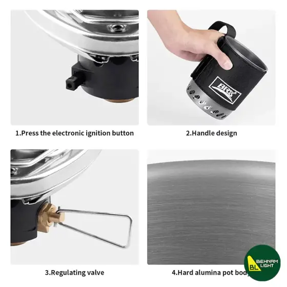 سرشعله و قابلمه یکپارچه بی آر اس BRS مدل BRS-61