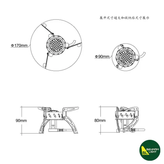 سرشعله بی آر اس BRS مدل BRS-107