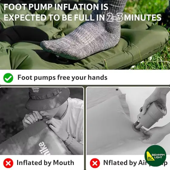 زیرانداز بادی یک نفره نیچرهایک مدل FC01