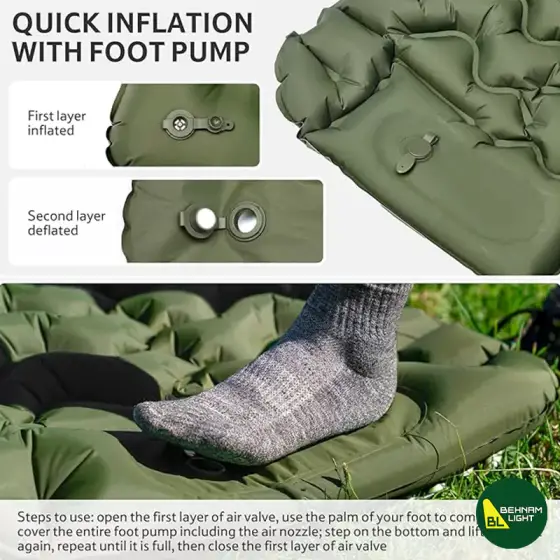 زیرانداز بادی یک نفره نیچرهایک مدل FC01