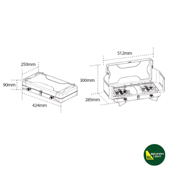 اجاق کمپینگ دو شعله بی آر اس BRS مدل BRS-81