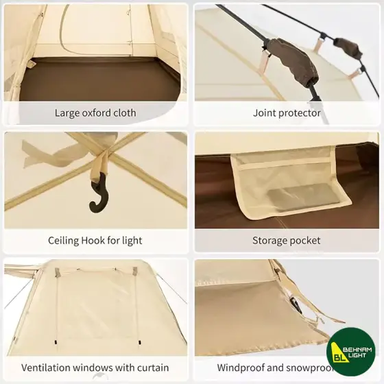 چادر اتوماتیک 4 نفره نیچرهایک مدل NH21ZP010