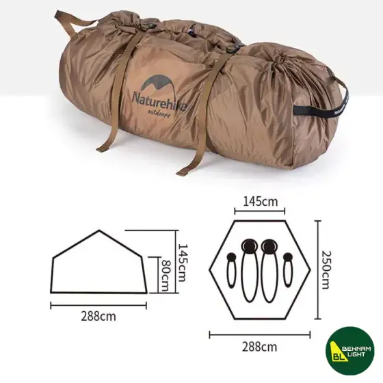 چادر 4 نفره نیچرهایک مدل NH21ZP001