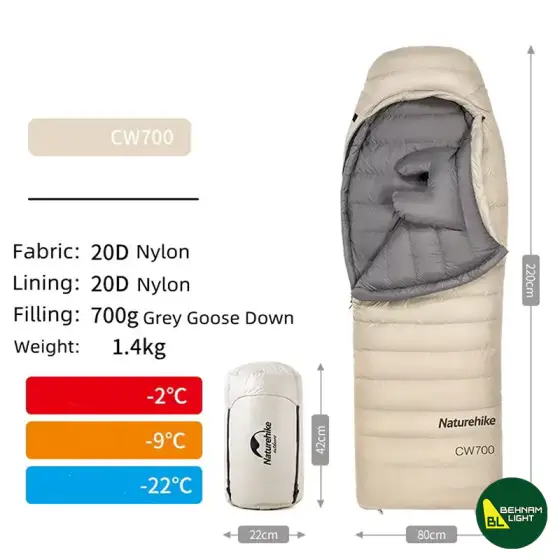 کیسه خواب نیچرهایک مدل CW700 NH22YD001