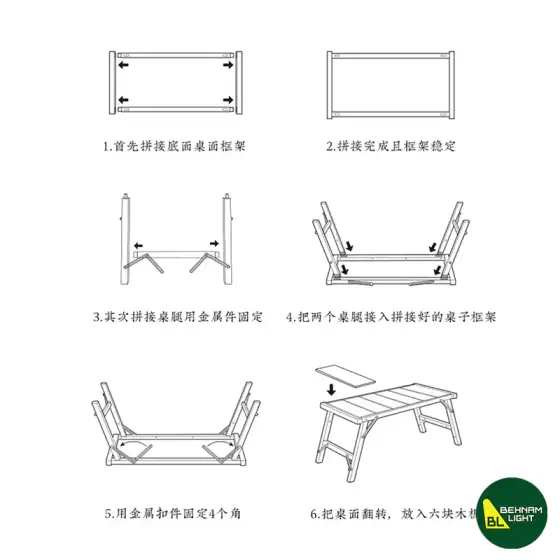 میز چوبی کمپینگ نیچرهایک مدل NH20JJ037
