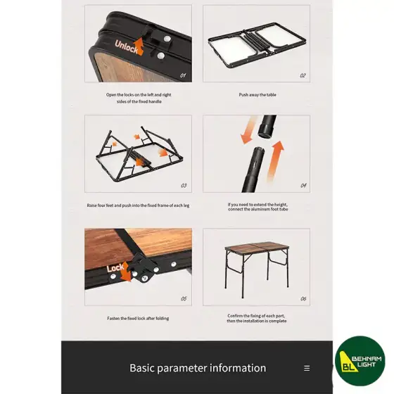 میز کمپینگ نیچرهایک مدل NH20JJ028