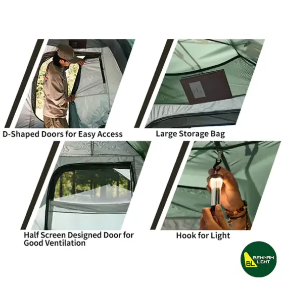 چادر اتوماتیک 4 نفره نیچرهایک مدل CNK2300ZP036