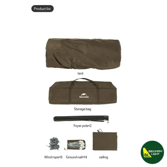 چادر اتوماتیک 6 نفره نیچرهایک مدل CNH22ZP007