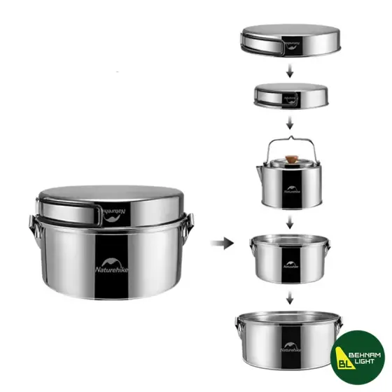 ست ظروف استیل نیچرهایک NH22CJ005