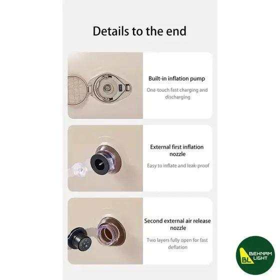 مبل بادی دو نفره قابل حمل نیچرهایک مدل CNK2300DZ020