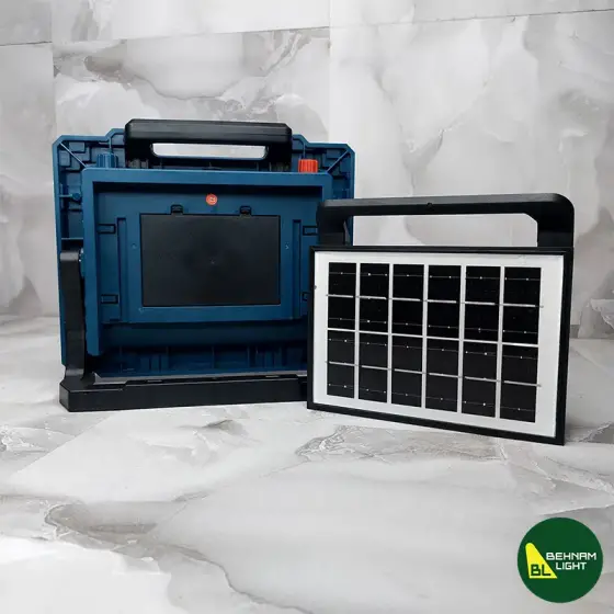 چراغ پروژکتور شارژی خورشیدی 200 وات مدل W8121-1